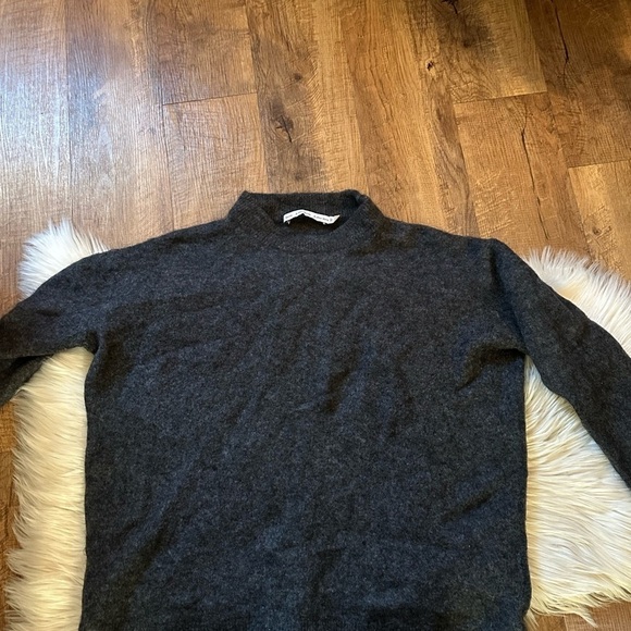 & OTHER STORIES Alpaca Blend Knit Jumper In Dark Gray - Picture 5 of 5